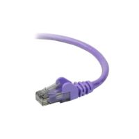 Belkin CAT6 RJ-45 M M UTP 24AWG Snagless Molded Ethernet Patch Cable, Purple, 2ft - A3L980-02-PUR-S