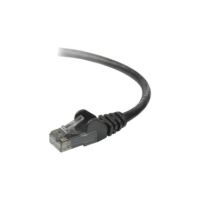 Belkin Cat6 6ft Black Ethernet Patch Cable, UTP, 24 AWG, Snagless, Molded, RJ45, M/M, 6' - A3L980-06-BLK-S