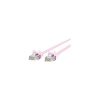 Belkin Cat6 14ft Pink Ethernet Patch Cable, UTP, 24 AWG, Snagless, Molded, RJ45, M/M, 14' -A3L980-14-PNK-S