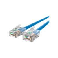 Belkin Cat6 1.5ft Blue Ethernet Patch Cable, UTP, 24 AWG, Snagless, Molded, RJ45, M/M, 1.5' - A3L980-18IN-BLS