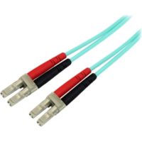 StarTech 5m (16.4ft) LC/UPC to LC/UPC OM3 Multimode Fiber Optic Cable, Full Duplex 50/125, 100G, LSZH Jumper Cord - A50FBLCLC5