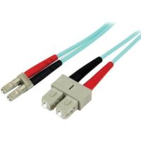 StarTech 3.3' (1m) 10 Gb Multimode 50/125 Duplex LSZH Fiber Patch Cable LC - SC - A50FBLCSC1