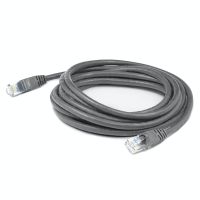 ADD-ON ADD-100FCAT6A-GY 100FT GRAY CAT 6A PVC ETHERNET CABLE SNAGLESS BUBBLE BOOT RJ-45 M/M