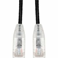 ADD-ON ADD-100FSLCAT6-BK 100FT BLACK CAT 6 SLIM PVC ETHERNET CABLE SNAGLESS CLEAR-CLAW RJ-45 M/M