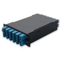 ADDON ADD-4BAY12LCDADPTS2 4-BAY PANEL PLATE WITH 24-FIBER 12X LC DUPLEX OS2 FIBER ADAPTER PANEL