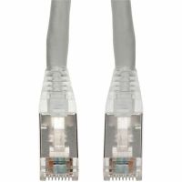 ADD-ON ADD-50FCAT6AS-GY 50FT GRAY CAT 6A SHIELDED PVC ETHERNET CABLE SNAGLESS EASY CLEAR BOOT RJ-45 M/M