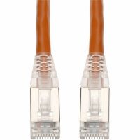 ADD-ON ADD-50FCAT6S-OE 50FT ORANGE CAT 6 SHIELDED PVC ETHERNET CABLE SNAGLESS EASY CLEAR BOOT RJ-45 M/M
