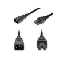 ADD-ON ADD-C142C15C14G10FBK 10FT C14 MALE TO C15 FEMALE STANDARD COMMERCIAL TEMP 14 AWG 250V AT 15A PVC SJT
