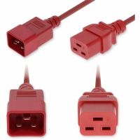 ADD-ON ADD-C202C19C14G3FRD 3FT C20 MALE TO C19 FEMALE STANDARD COMMERCIAL TEMP 14 AWG 250V AT 15A PVC SJT