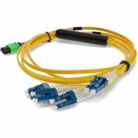 ADDON ADD-MPO-4LC2M9SMF 2M MPO/APC TO 4XLC DUPLEX (8XLC)/UPC YELLOW OS2 OFNR (RISER-RATED) 8-STRAN