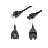 ADD-ON ADD-N5152C15C14G6FBK 6FT NEMA 5-15P MALE TO C15 FEMALE STANDARD COMMERCIAL TEMP 14 AWG 125V AT 15A PV