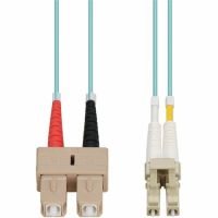 AddOn ADD-SC-LC-10M5OM4 10M Lomm OM4 Fiber Optic Male LC/SC 50/125 Duplex Aqua Cable