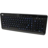 Adesso SlimTouch 120 3-Color Illuminated Compact Multimedia Keyboard - AKB-120EB