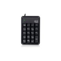 Adesso AKB-600HB 19-Key Mechanical Keypad with 3-Port USB Hub (Black) - AKB-600HB