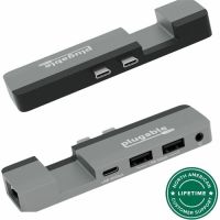 PLUGABLE AMS-5IN1E 5-IN-1 USB C HUB MULTIPORT ADAPTER FOR MACBOOK PRO 14/16 INCH AND MACBO