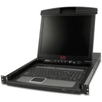 APC 17" Rack LCD Console with Integrated 8-Port Analog KVM Switch - AP5808
