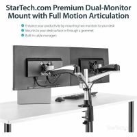 StarTech Desk Mount Dual Monitor Arm, Articulating, Mount Up to 30" Displays, Ergonomic, Adjustable Arms, TAA - ARMDUAL30