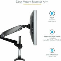 StarTech Desk Mount Monitor Arm, 32in Single VESA Display 17.6lb, Full Motion Articulating, Height Adjustable - ARMPIVOTE2