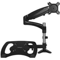StarTech Single-Monitor Arm with Laptop Stand & One-Touch Height Adjustment - ARMUNONB