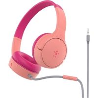 Belkin AUD004btPK SoundForm Mini Pink Wired On-Ear Headphones for Kids