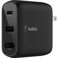 Belkin AVC010TTBK CONNECT 46.5W Multi-Port, Power Hub for USB Type-C Laptop or Nintendo Switch, Black