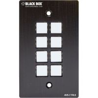 Black Box AVS-CTRL8 8-Button RS-232 Wall Plate Control Panel for AV / KVM Devices