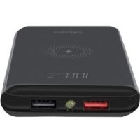 Aluratek AWPBQ10KF USB Wireless Power Bank for Most Smartphones, 10000mAh, Black