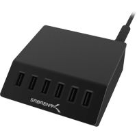 Sabrent AX-FLCH-B 6-Port USB-A Charging Station (Black)