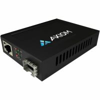 AXIOM AXG100204 TAA 1GBS RJ45 POE+(PSE) TO SFP FIBER MEDIA CONVERTER - OPEN SFP PORT