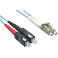 AXIOM AXG95680 LC/SC MULTIMODE DUPLEX OM4 50/125 FIBER OPTIC CABLE 0.5M - TAA COMPLIANT