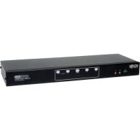 Tripp Lite B004-2DUA4-K 4-Port Dual Monitor DVI KVM Switch with Audio and USB 2.0 Hub - KVM / audio / USB switch - 4 ports - TAA Compliant