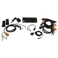 Eaton TRIPP LITE SERIES B006-VUA4-K-R 4-PORT KVM SWITCH WITH AUDIO, OSD AND PERIPHERAL SHARING - HD1