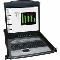 EATON Tripp Lite Series B020-U08-19KTAA NetDirector 8-Port KVM 19" LCD + 8 Cables, 1U Rack Mount, TAA