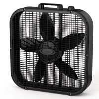 Lasko 20" 3-Speed Decor Colors Box Fan, B20401, Black