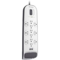 Belkin 12-outlet Surge Protector with 8 ft Power Cord and Ethernet, Cable/Satellite and Telephone Protection - BV112234-08