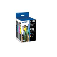 Epson C13T05X923 T822 High Capacity Black Standard Capacity Color Combo Pack