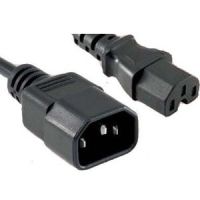 ENET C14C15-10F-ENC C14 TO C15 10FT BLACK POWER EXTENSION CORD 14 AWG 15A NEMA IEC-320 C14 TO N