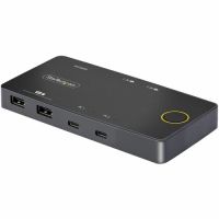 StarTech C2-H46-UC2-PD-KVM 2-Port USB-C KVM Switch, Single-4K 60Hz HDMI Monitor, Dual-100W Power Delivery Pass-through Ports, TAA