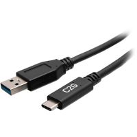 C2G 1ft USB C to USB A Cable - USB C to A Cable - USB 3.2 Gen 1 - 3A, 5Gbps - Black - M/M - C2G28875