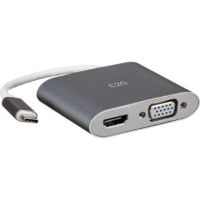 C2G USB Type-C to HDMI and VGA MST Multiport Adapter (White) - C2G29831