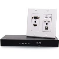 C2G31012 HDBASET HDMI VGA USB WALL PLATE TO BOX - EXTEND 4K AT 60HZ (4:2:0) UP TO 130FT A