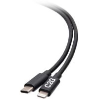 C2G USB-C Male to Lightning Male Sync and Charging Cable (6', Black) - C2G54556
