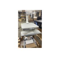 Altus Clio LCD Powered Cart With BarCode Scanner Holder Adj LCD Mount and Small Basket C3-0141-1