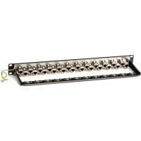 Black Box C6AFP70S-24 CAT6a patch panel - 1U - 19" - TAA Compliant