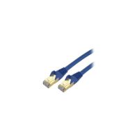 StarTech 1 ft CAT6a Ethernet Cable - 10 GbE Shielded Snagless RJ45 100W PoE Patch Cord - Blue - C6ASPAT1BL