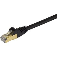 StarTech 25ft Black CAT6a Ethernet Cable - Snagless Shielded Ethernet Cable - CAT6a Network Patch Cable RJ45 - M/M - C6ASPAT25BK