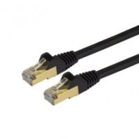 StarTech 35ft CAT6a Ethernet Cable - 10 Gigabit Category 6a Shielded Snagless 100W PoE Patch Cord - 10Gb Black UL - C6ASPAT35BK