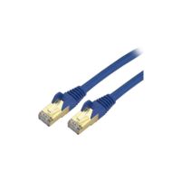 StarTech 8 ft CAT6a Ethernet Cable - 10 GbE Shielded Snagless RJ45 100W PoE Patch Cord - Blue - C6ASPAT8BL
