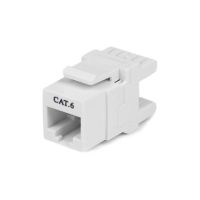 StarTech 180 Cat 6 Keystone Jack - RJ45 Ethernet Cat6 Wall Jack White - C6KEY110SWH
