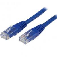 StarTech 100ft CAT6 Ethernet Cable - Blue CAT 6 Gigabit Wire 100W PoE 650MHz Molded Patch Cord - C6PATCH100BL